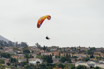 Paraglider Flying in the Sky - 467005106