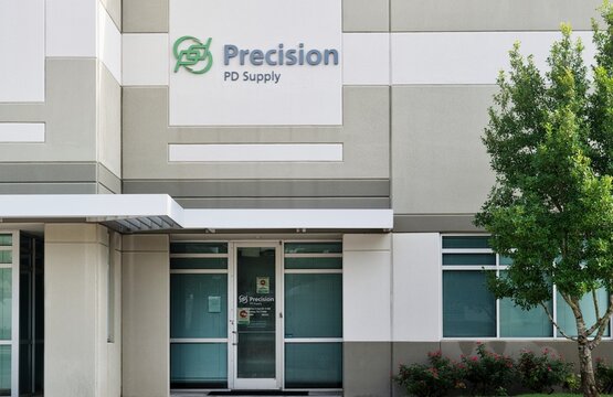 Precision PD Supply Office Building Exterior In Houston, TX. Drilling Rig Construction, Repair And Maintenance Business.