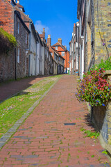 UK, Lewes, 31.10.2021: the city around and outside of Lewes Castle.