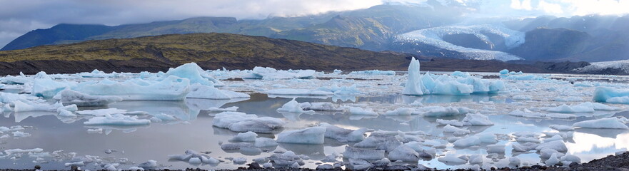 Beautiful panoramas of Iceland glaciers