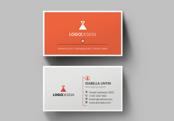 Red Business Card Layout