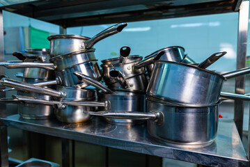 Professional kitchen steel supply. Clean restaurant professional kitchen equipment.