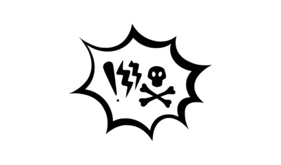 Swearing speech bubble censored with symbols. Hand drawn swear words in text bubbles to express exclamation and harsh mood. Vector illustration isolated in white background