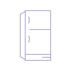 Modern refrigerator freeze icon vector