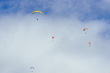 Paraglider Pilot Flying - 467016715
