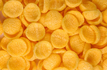 Brazilian snacks in close-up forming a background.