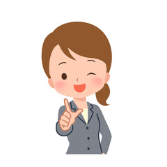 色々なポーズのビジネスウーマンのイラスト