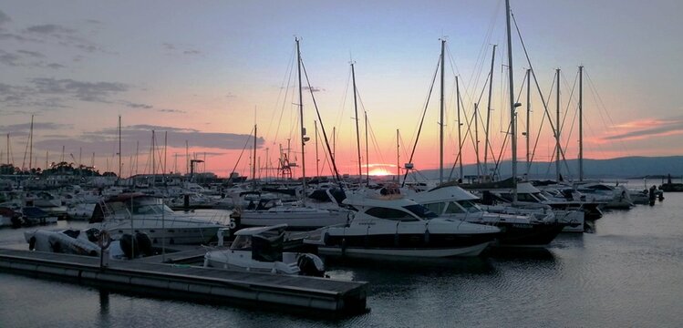 Puerto deportivo de Sanxenxo en Galicia