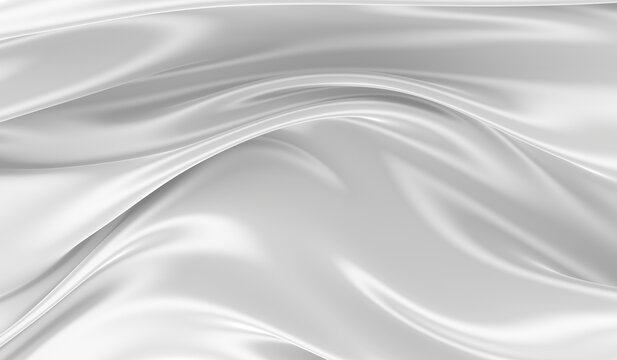 White silk background. Waves of red silk full screen. Abstract elegant background for your project. © Andrey Shtepa