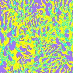 Fototapeta na wymiar Textured coral bush in trendy naive neon colors abstract marine seamless pattern. Vector illustration