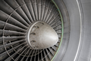 air intake fan of a jet engine