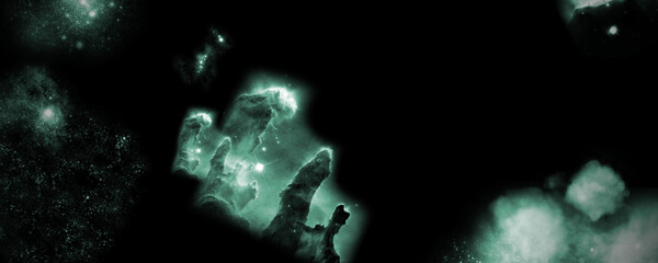 colorful space, abstract background with galaxy and stars