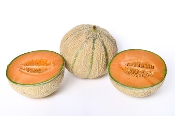 Melon on a white background