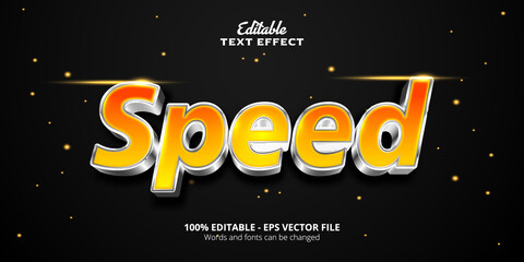 Editable text effect, Speed text