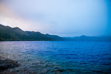 秋田県　田沢湖の風景