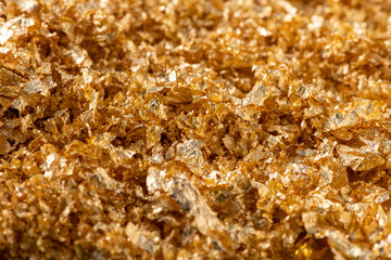 金色に輝く美しい金粉