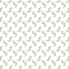 Padrão de estampa folhagem natalina verde