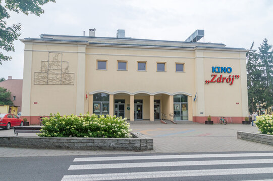 Ciechocinek, Poland - July 26, 2021: Zdroj cinema.