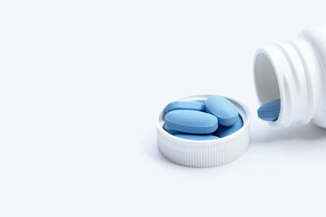 PrEP ( Pre-Exposure Prophylaxis) blue pills used to prevent HIV