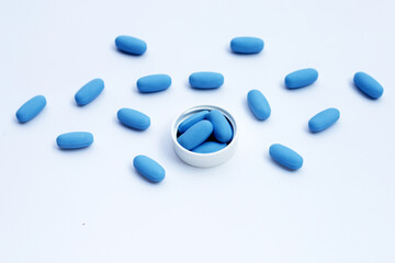 PrEP ( Pre-Exposure Prophylaxis) blue pills used to prevent HIV