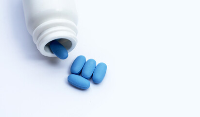 PrEP ( Pre-Exposure Prophylaxis) blue pills used to prevent HIV