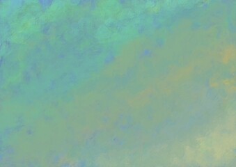 Abstract oil paint background grunge texture with green and blue gradient and brush strokes texture