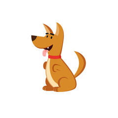 Perro animado. Mascota canino. Ilustración vectorial