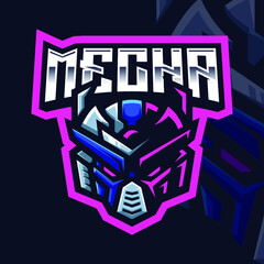 Mecha Mascot Gaming Logo Template