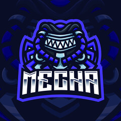 Robot Mecha Mascot Gaming Logo Template