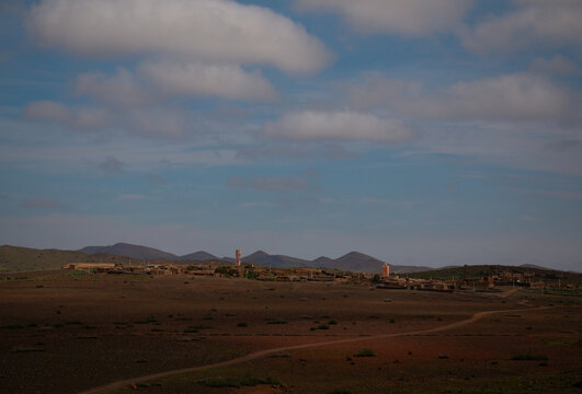 One of the villages near Marrakech, Morocco. A picture taken during a quad bike tour.
