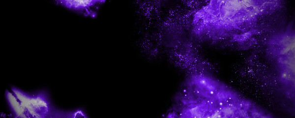 colorful space, abstract background with galaxy and stars