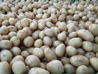 Potatoes for sale in the supermarket