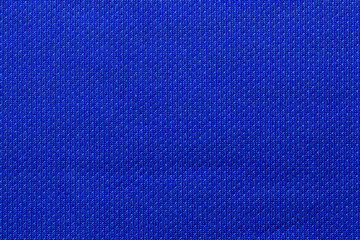 Dark blue color sports clothing fabric football shirt jersey texture and textile background.