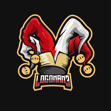 jocker hat mascot logo illustration