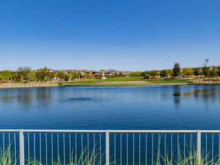 Sunny view of the central park of Cadence community