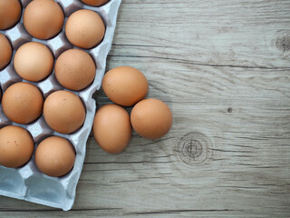 신선한 갈색계란, 음식, 요리재료
