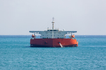 Fototapeta premium The sea-craft costs on an anchor.