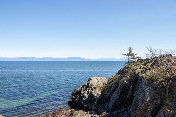 rugged rocky coast on the pacific northwest