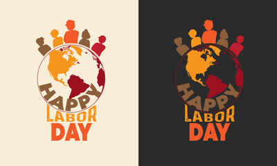 Happy Labor Day tee shirt vector illustration design. Happy Labor Day Design and Quote tee - typography t-shirt