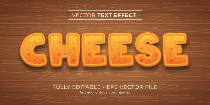 Editable text effect cheese style