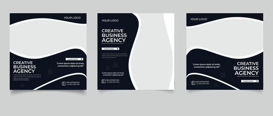 Digital business marketing agency instagram post template - obrazy, fototapety, plakaty