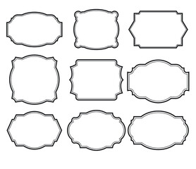Obraz premium Set of frames border design vintage 
