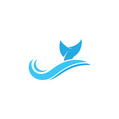 Water wave icon vector
