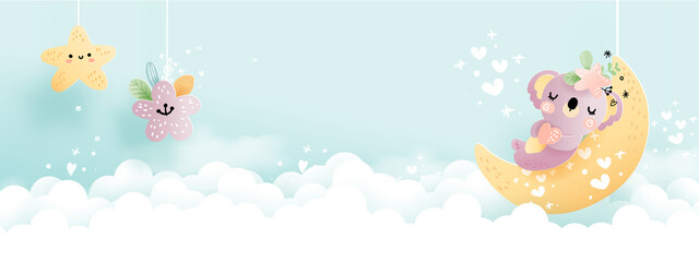 Cloud baby animal, Goodnight sleep koala