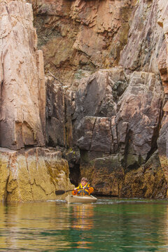 Canon Brownell Kayaking At Schoodic Point, Acadia National Park, Maine USA