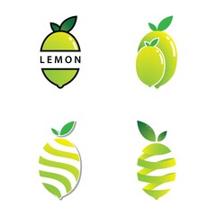 Lemon logo icon set