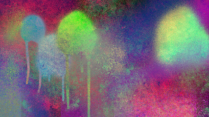 Multicolored grungy background, spray paint colorful texture digital art. © Carol Cruz