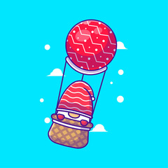 Fototapeta premium Illustration of a cute gnome christmas .Merry christmas