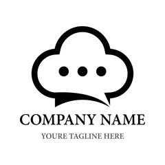 Chat logo vector icon