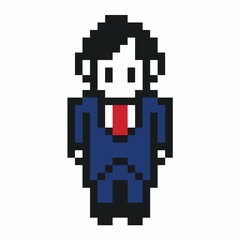 Businessman in Pixelated Art